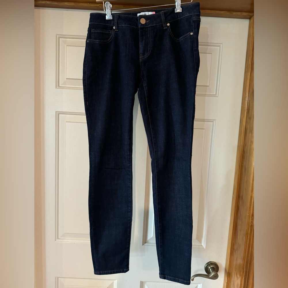 Cabi Dover Skinny Jeans #3385, Dark Denim - Size 6